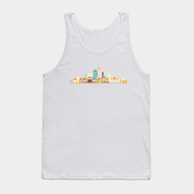 Berlin Skyline Tank Top by Antikwar